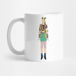 Punk Rock Girl Retro Lucky Star Mug